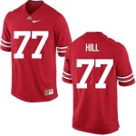 Men's Ohio State Buckeyes #77 Michael Hill Red Nike NCAA College Football Jersey OG TJN6244KV